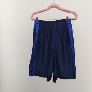 Under Armour Loose Fit Blue Drawstring Waist Athletic Shorts Size Small